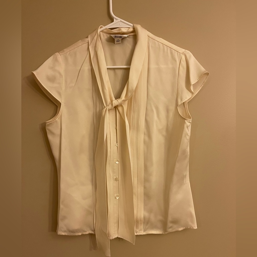 Talbots Silk Short Sleeve Blouse - Size 10